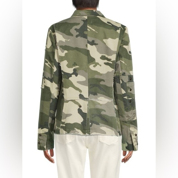 ZADIG & VOLTAIRE Camo Button Front Cargo Jacket Size Small - Picture 2 of 14